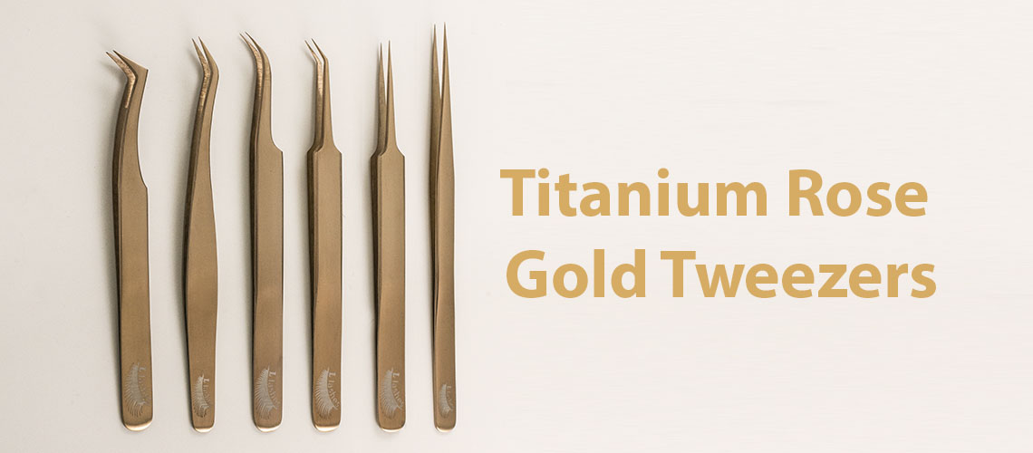 Titanium Rose Gold Tweezers