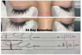 24 Day Lash Adhesive Rentention